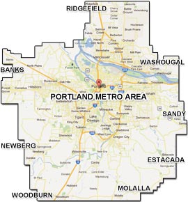 Portland Metro Service Area Map